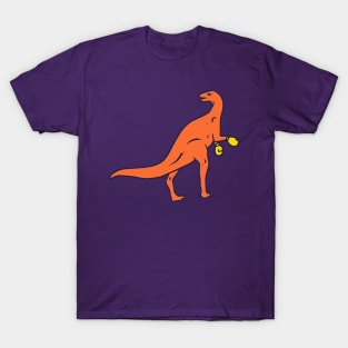 orange dinosaur boxer T-Shirt